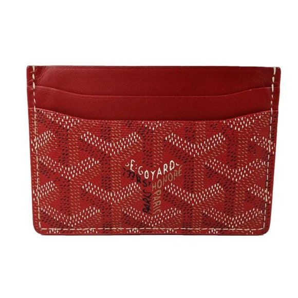Goyard Handbags - SOLD Goyard Red Sulpice Goyardine Card Holder